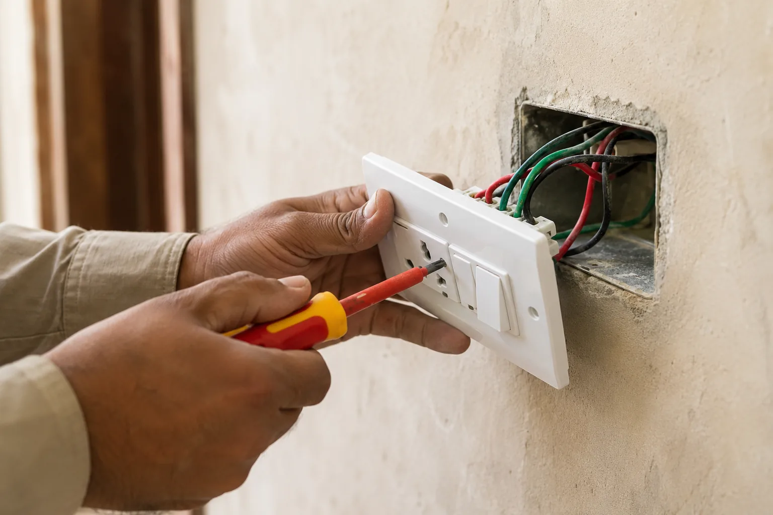 Electrician work detail — category imagery
