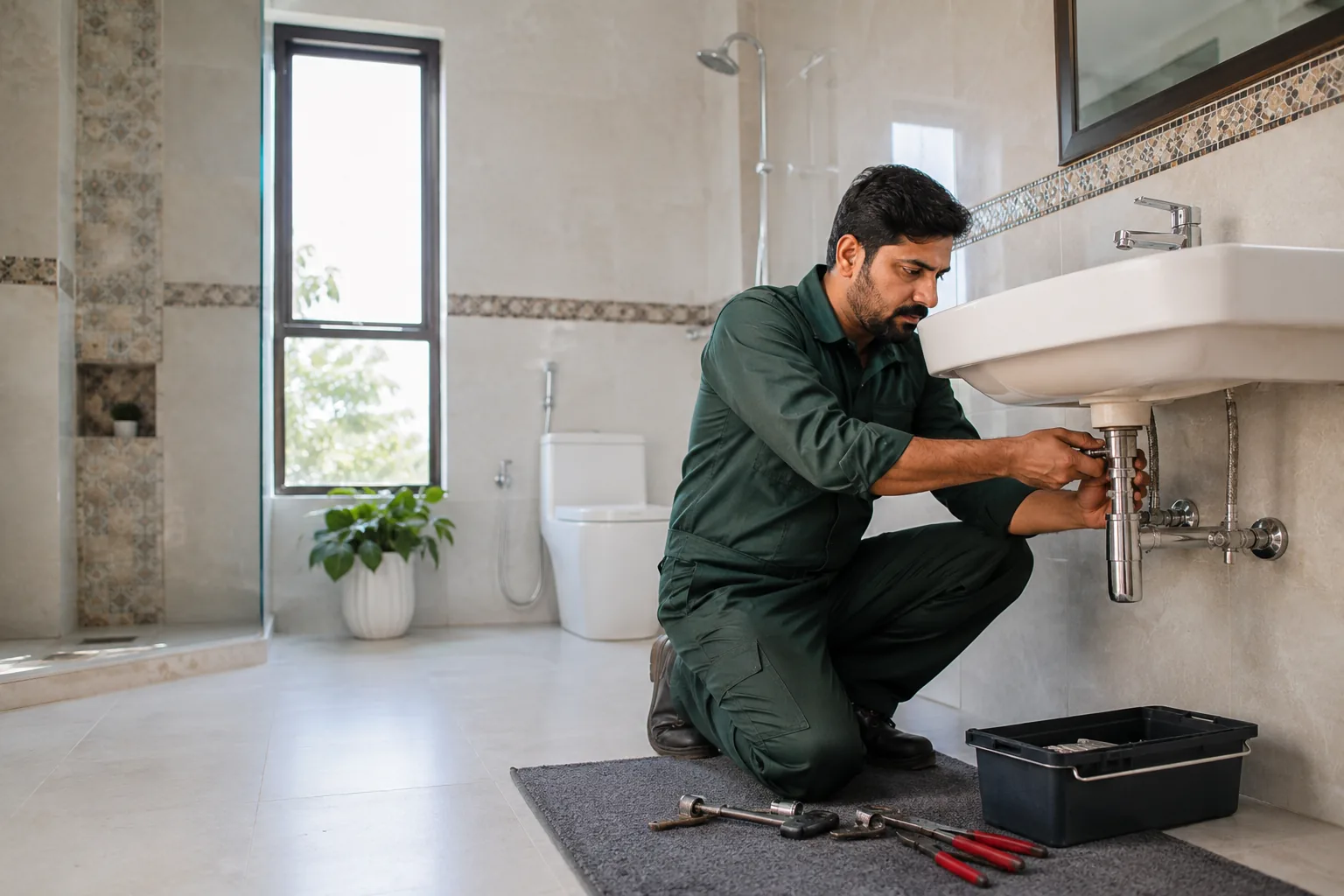 Plumbers professional illustration